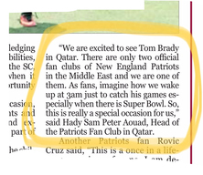 Brady in doha