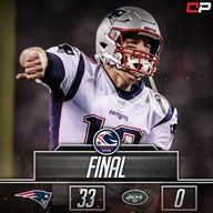 Pat's beat jet's 33 0 remain undefeated 7 0 a